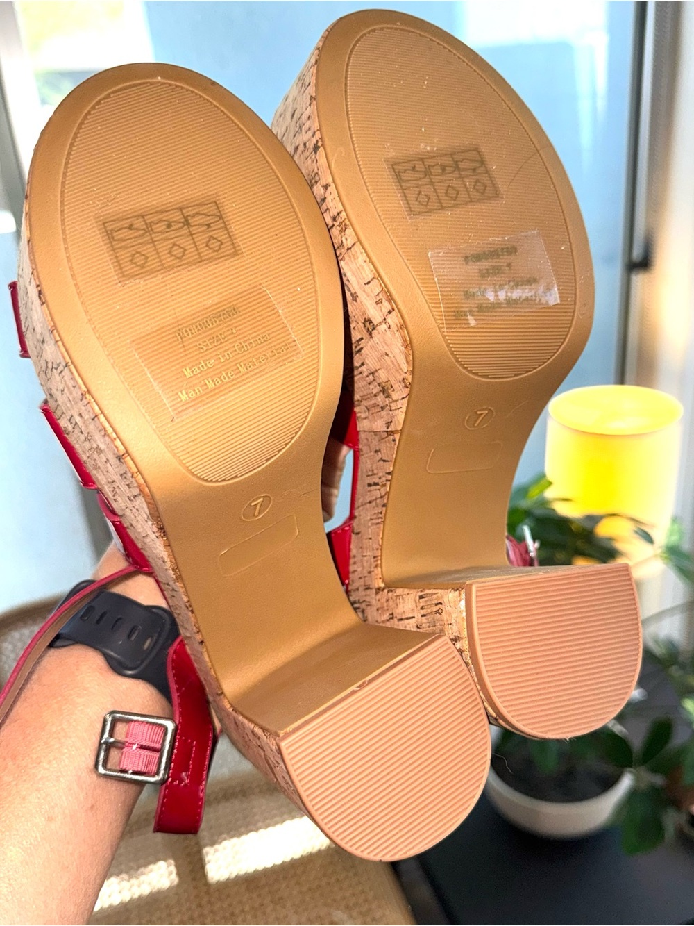 Red Platform Sandals-NEW! - Picture 6 of 7